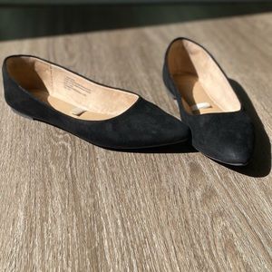 Black Suede Pointed Flats